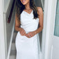 Louis Cowl Neck Maxi Dress White