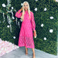 Briana Crochet Maxi Dress Pink