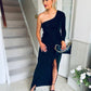 Isabella One Shoulder Dress Green