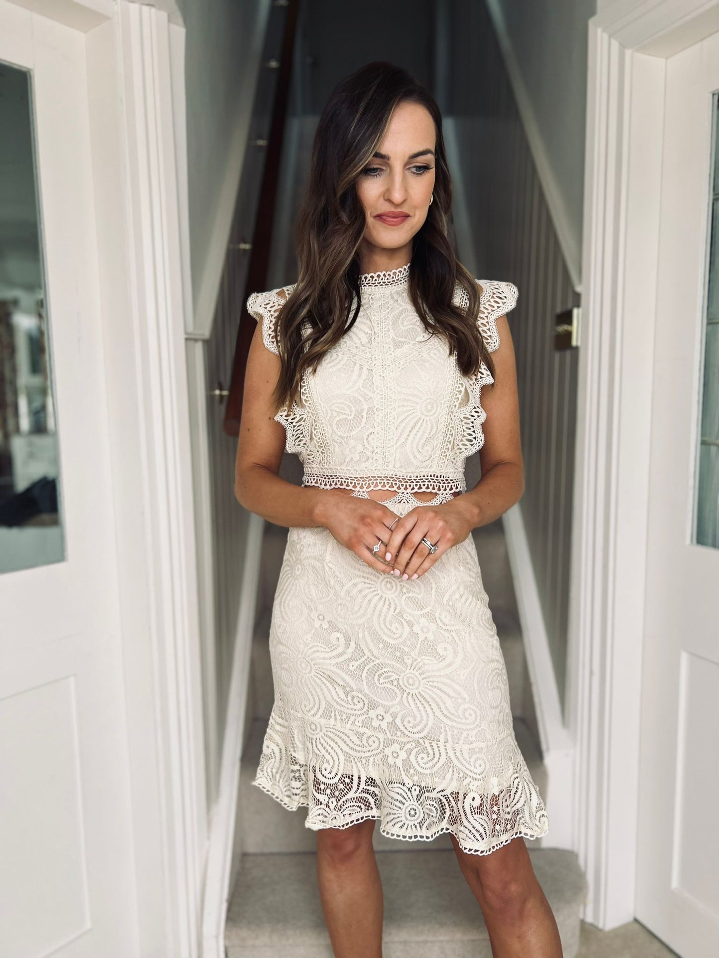 Tara Crochet Dress Cream