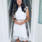 Tara Crochet Dress White