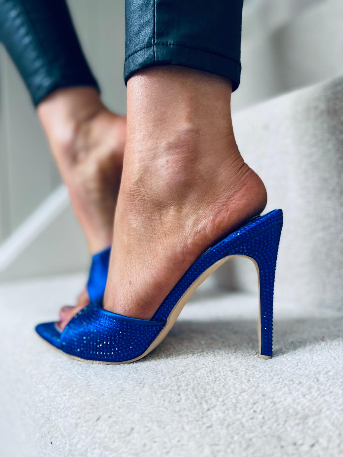 Ria Embellished Shoes Blue