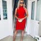 Trina Bodycon Dress Red