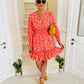 Haven Dress Floral Coral