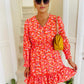Haven Dress Floral Coral