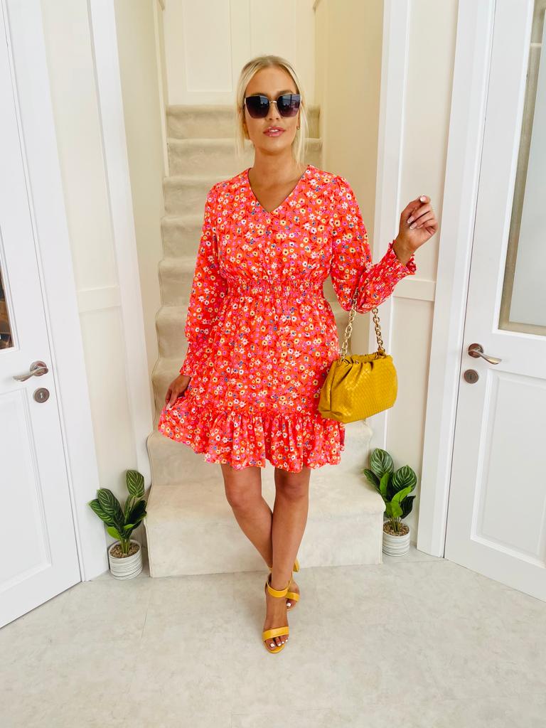 Haven Dress Floral Coral
