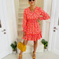 Haven Dress Floral Coral