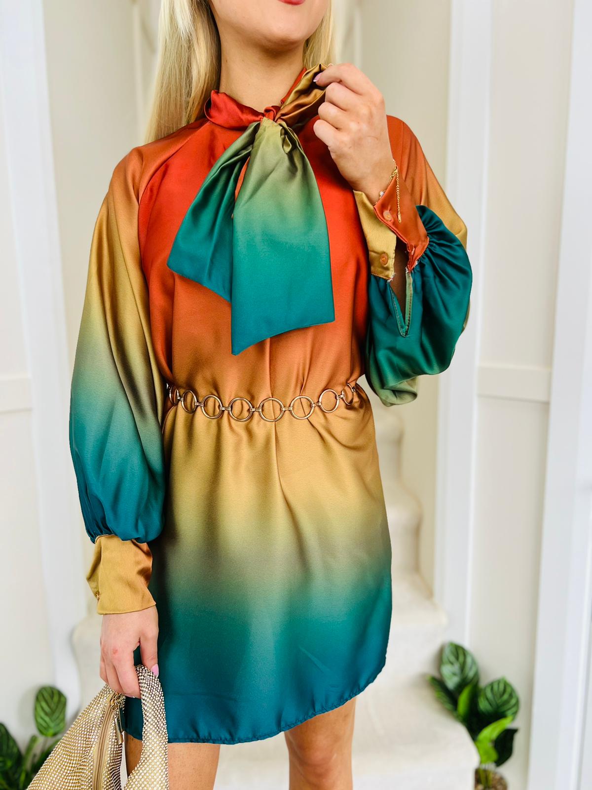 Oran Smock Dress Vert