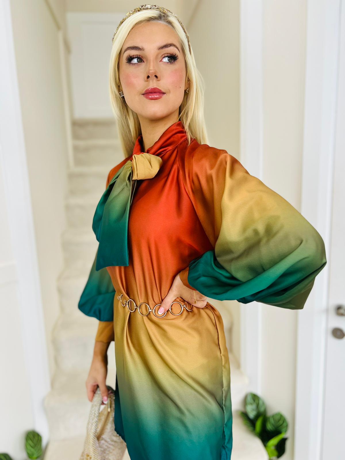 Oran Smock Dress Vert