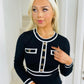 Beki Knit Dress Black/White