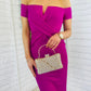 Halo Off The Shoulder Twist Midi Dress Orchid