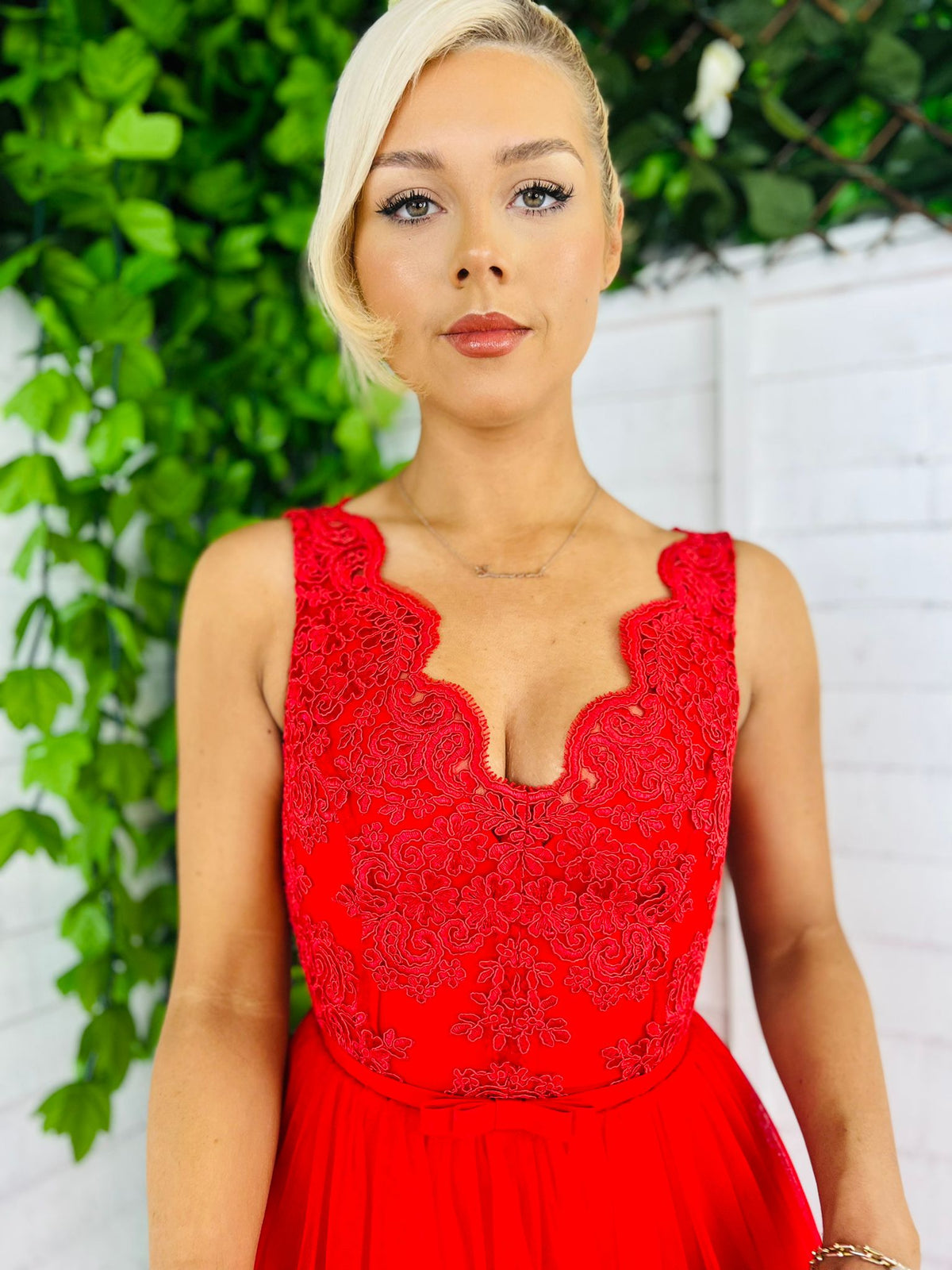 Ivi Mini Tulle Dress Red
