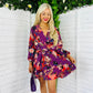 Sibeal Long Sleeve Mini Dress Violet