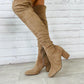 Marcus Over Knee Boots Taupe