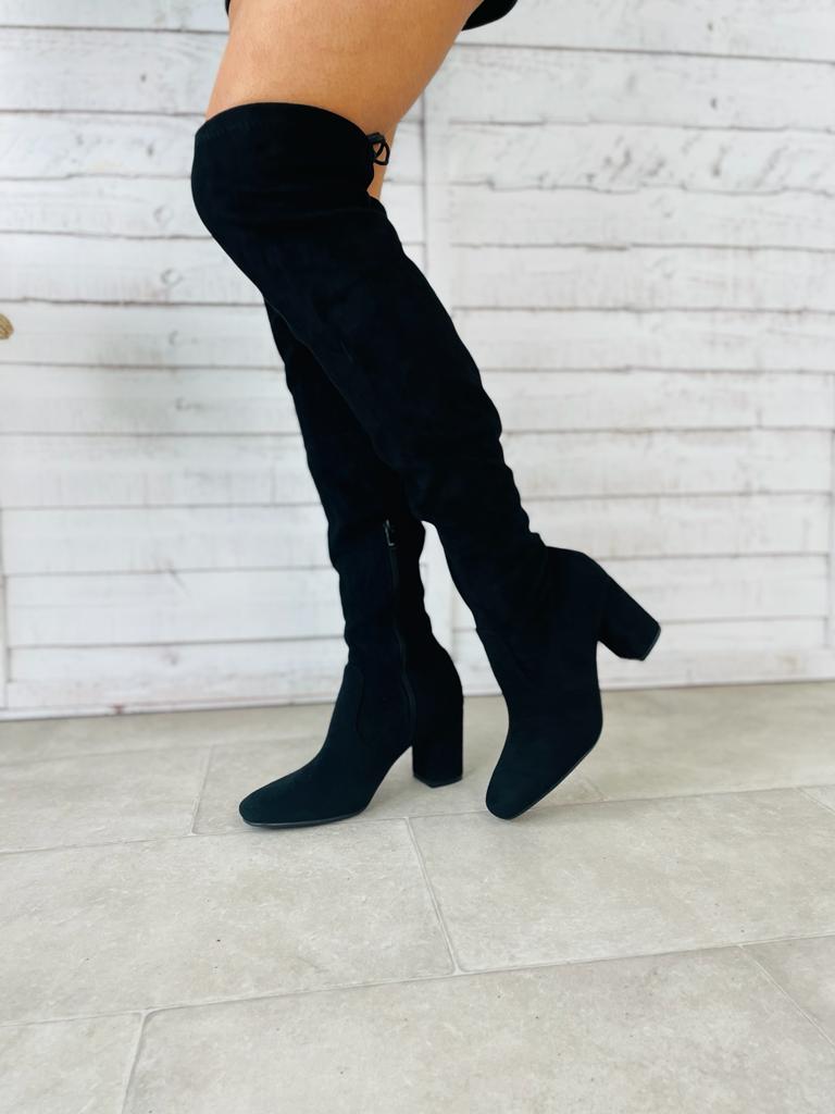 Marcus Over Knee Boots Black