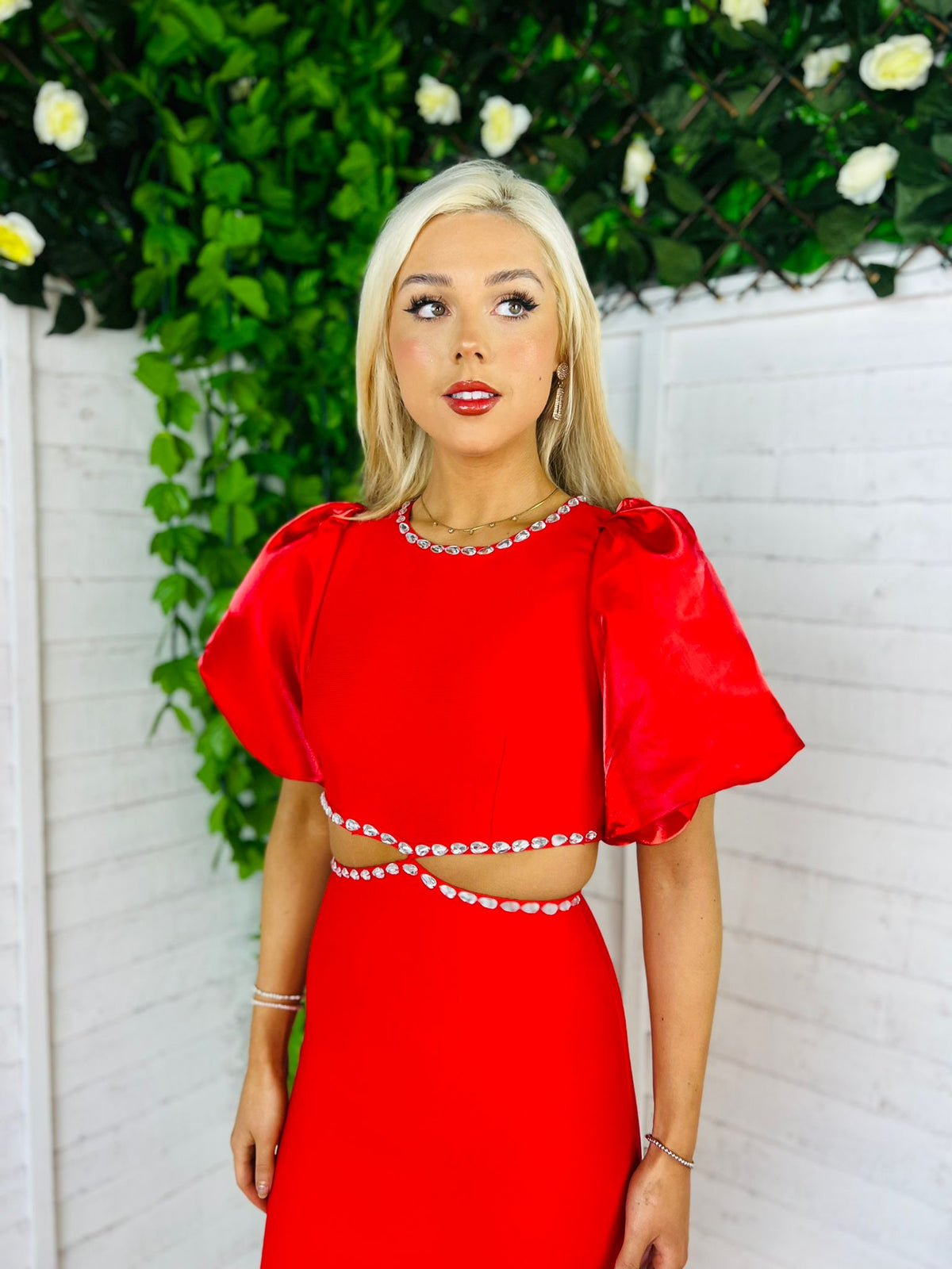 Henna Bodycon Dress Red