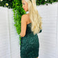 Avi Sequin Dress Forest