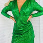 Spencer Sequin Mini Dress Green