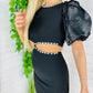 Henna Bodycon Dress Black