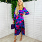 Amanda Midi Dress Abstract Purple