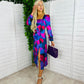 Amanda Midi Dress Abstract Purple