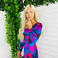 Amanda Midi Dress Abstract Purple