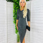 Darci Lurex Knitted Midi Dress Silver