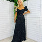 Liz Sequin Maxi Dress Black