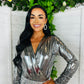 Robbi Metalic Bodysuit Silver