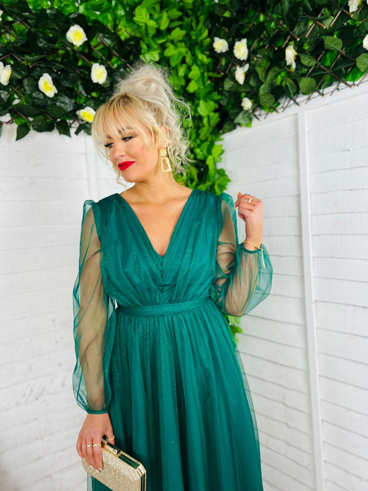 Izzy Midi Dress Emerald