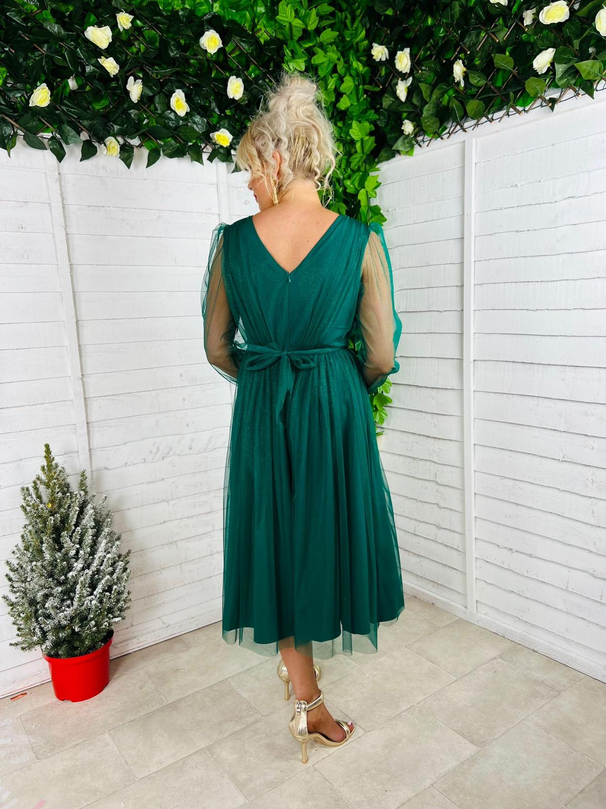 Izzy Midi Dress Emerald