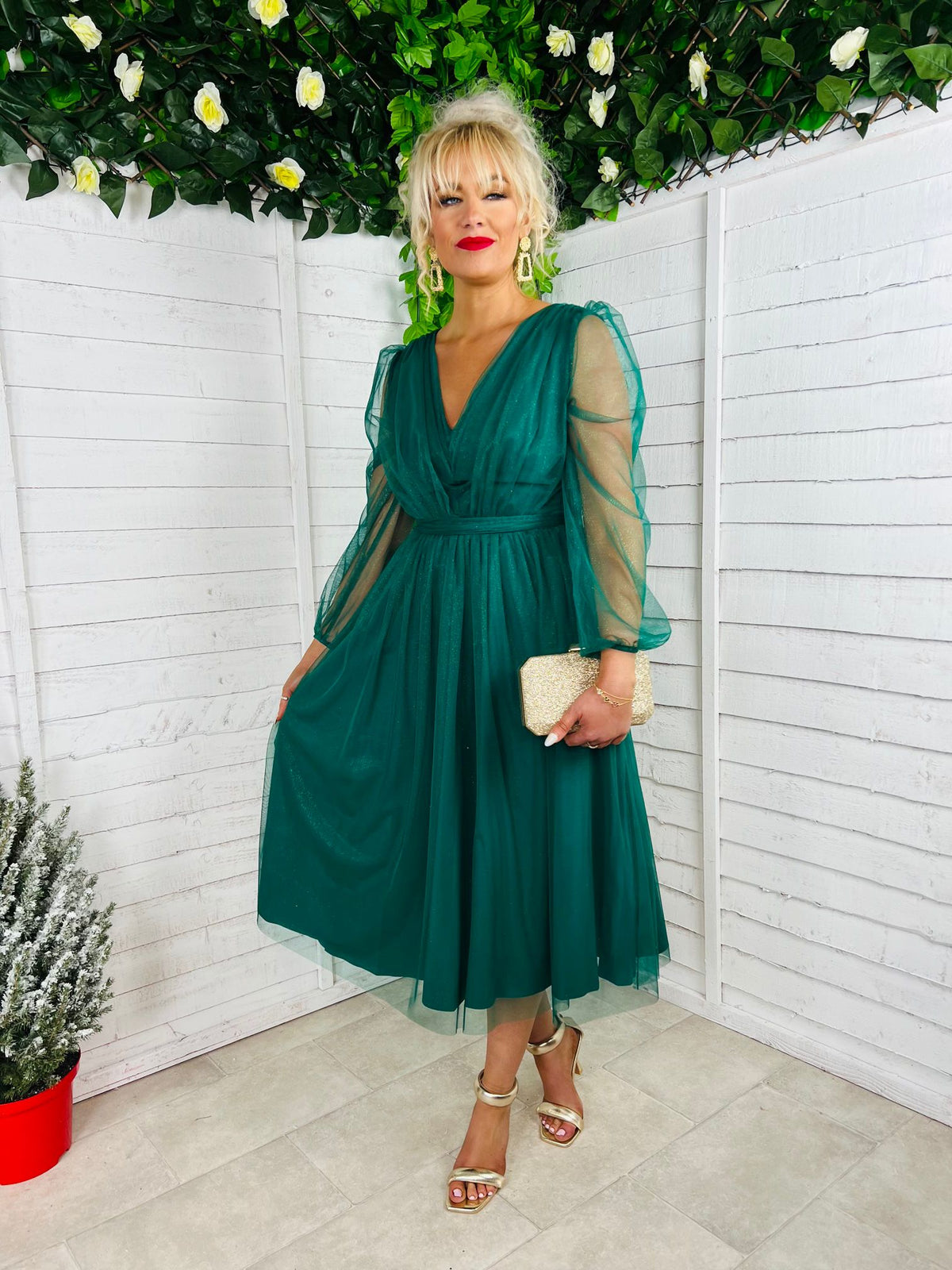 Izzy Midi Dress Emerald