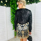 Zarah Sequin Top Black