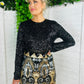 Zarah Sequin Top Black
