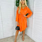 Phebe Midi Shirt Dress Orange