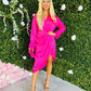 Harlow Midi Dress Fuchsia