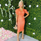 Nadine Midi Dress Orange