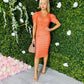 Nadine Midi Dress Orange