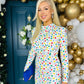 Frances Mini Dress Polka White