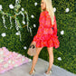 Lea Mini Dress Multi Fuchsia