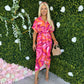 Dona Midi Dress Pink