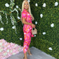 Dona Midi Dress Pink