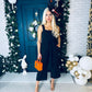Tara Square Neck Culotte Jumpsuit Black
