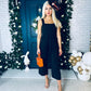 Tara Square Neck Culotte Jumpsuit Black