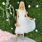 Delaney Midi Dress Off White