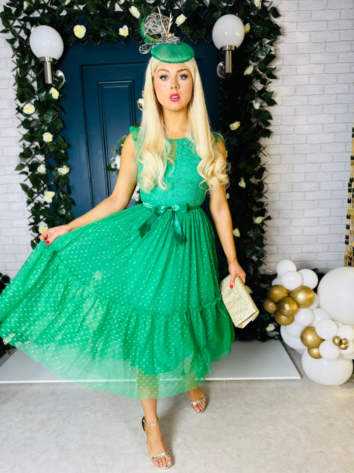 Delaney Midi Dress Green