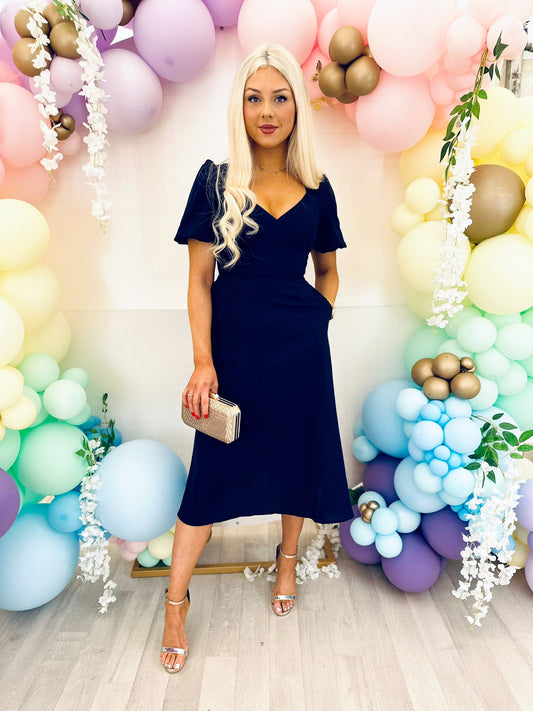 Tamsin Midi Dress Navy