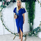 Aurora Buckle Detail Maxi Dress Royal