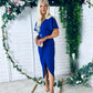 Aurora Buckle Detail Maxi Dress Royal