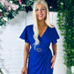 Aurora Buckle Detail Maxi Dress Royal